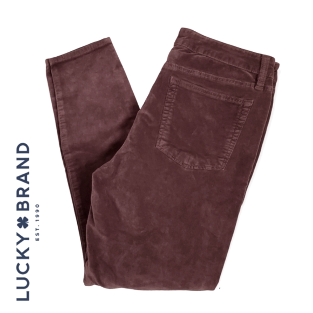 Lucky Brand Women's Mid Rise Ava Super Skinny Velvet Jean